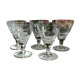 A saisir : ensemble de 5 verres à vin Art Déco en Cristal gravé - 1920