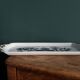 Victoria rectangular tray, hand-painted blue and gold porcelain decoration