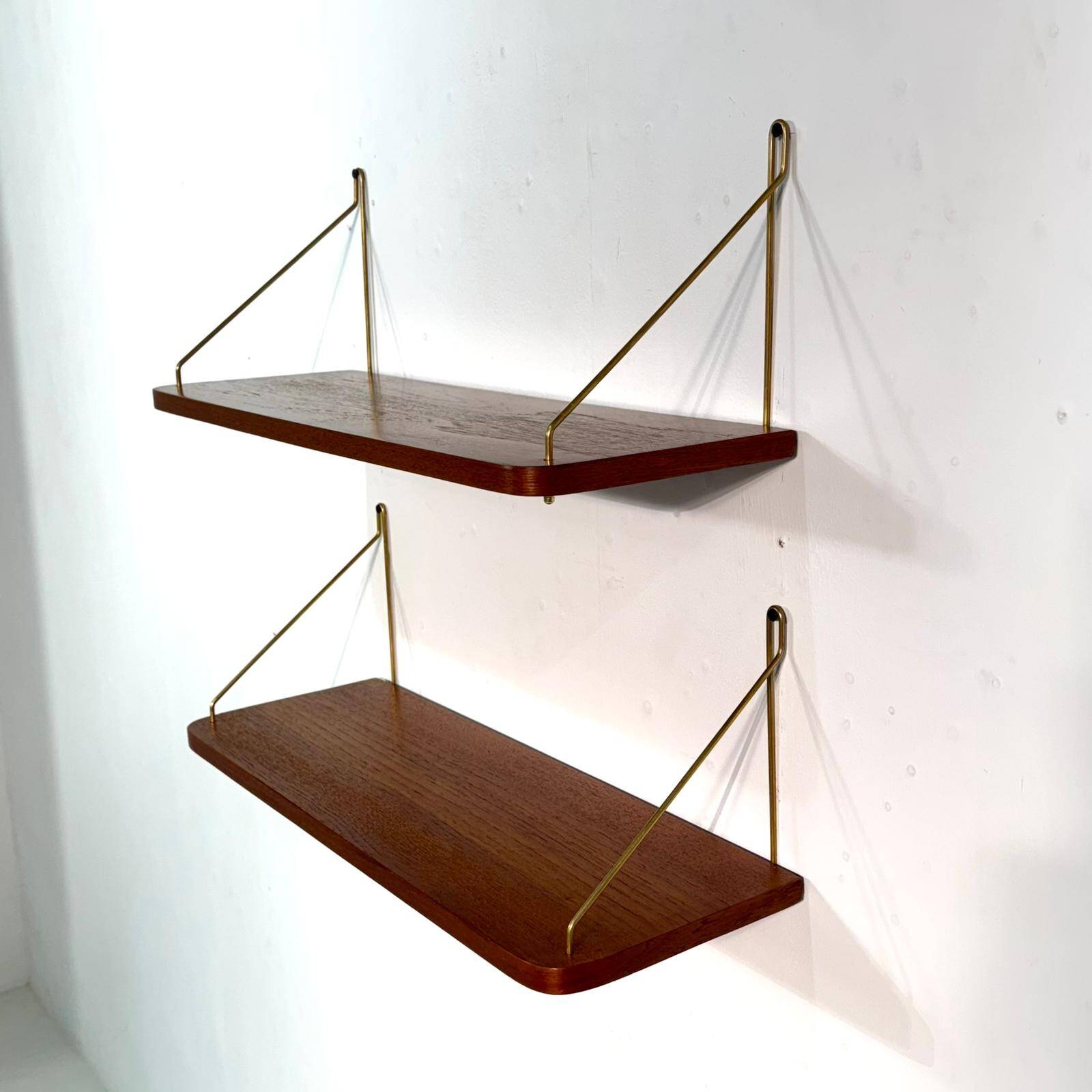 Set of two floating shelves, Danmark, 1960s