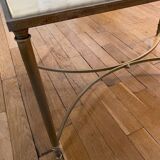 Marble and brass coffee table