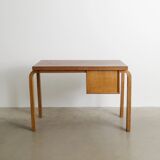 Early Vintage Finnish Mid Century Alvar Aalto Wooden Desk & Chair, 1940s
