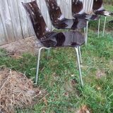 Set of 4 Calligaris ice chairs