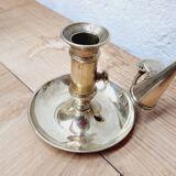 Cellar rat candle holder and brass extinguisher