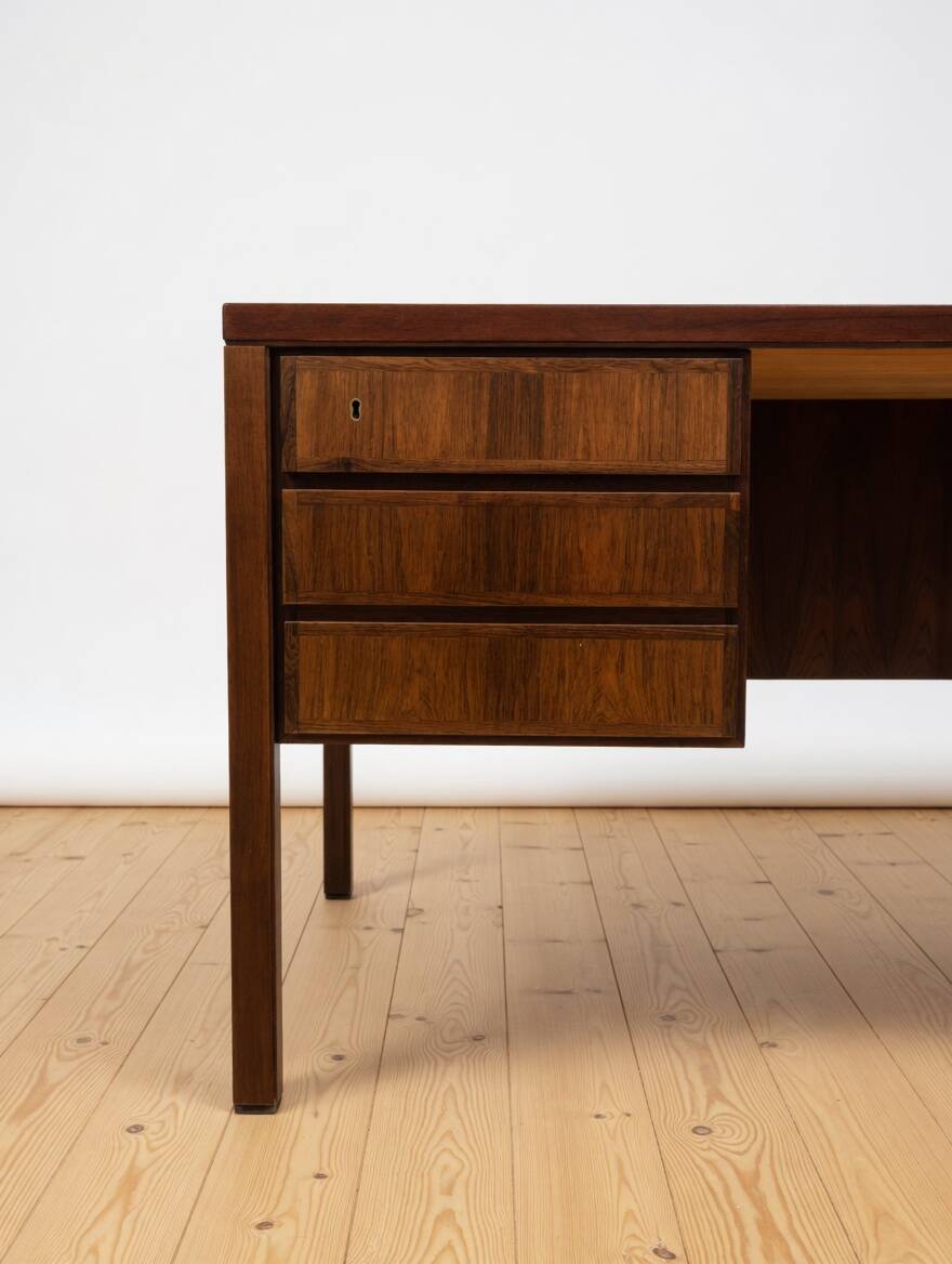Gunni Omann Model 77 Rosewood Desk, 1960s.