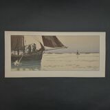 Lithograph by Henri Rivière, The Magic of the Hours - The Calm