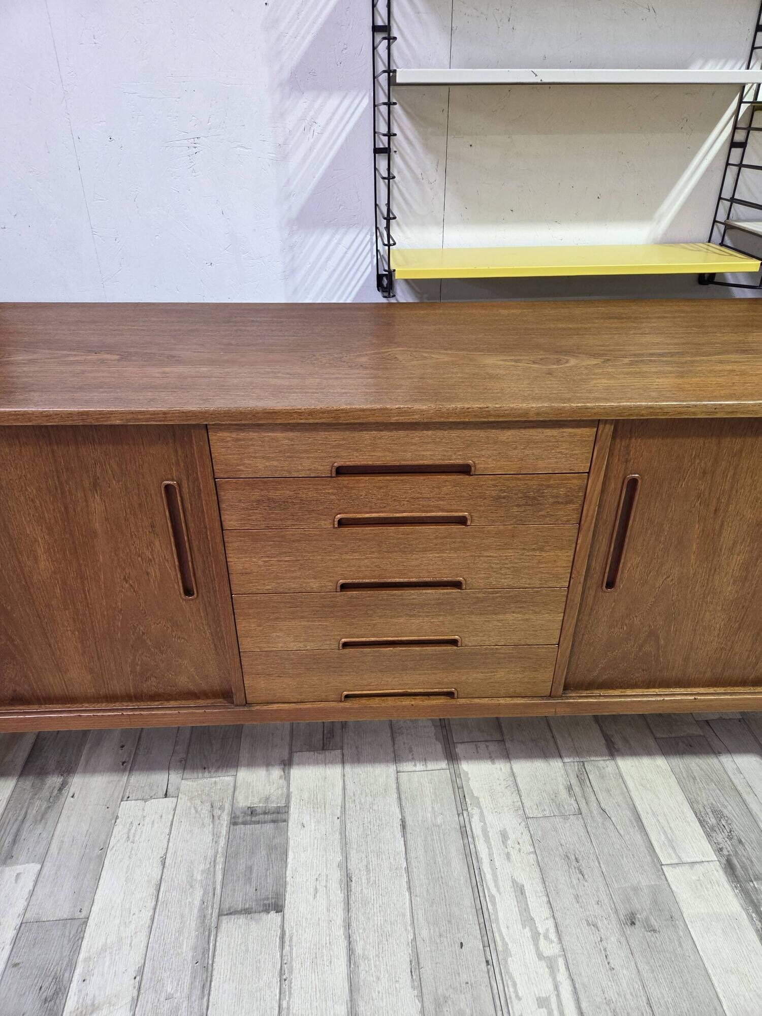 Scandinavian enfilade in teak by Nils Jonsson for Troeds, circa 1960.