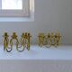 Art Deco brass chandeliers by Lars Holmström in Arvika, Sweden.