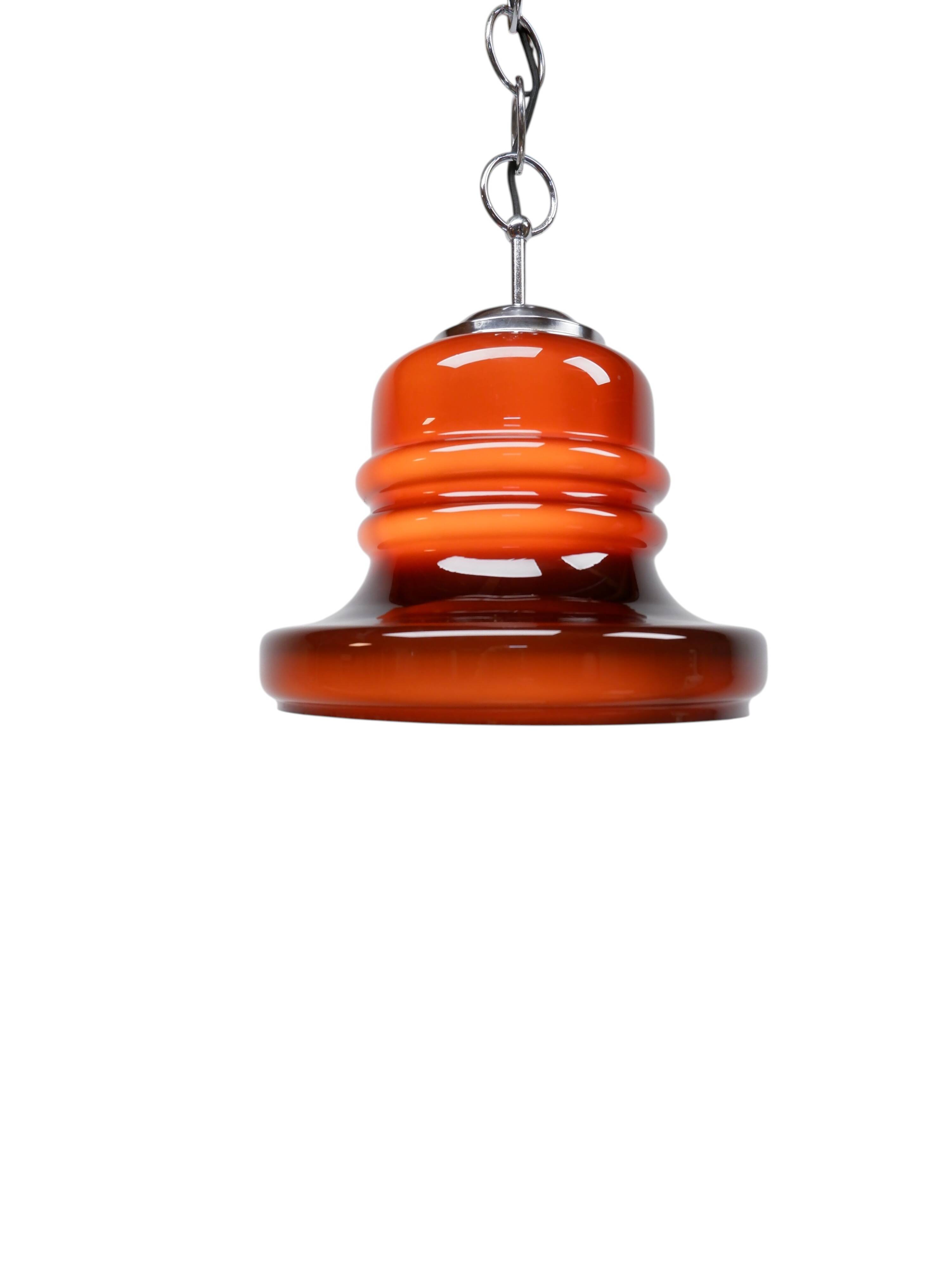 Honsel Leuchten glass hanging lamp, 1970s