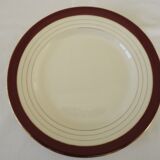 Digoin sarreguemines opaque porcelain dinner plates, pasteur pattern