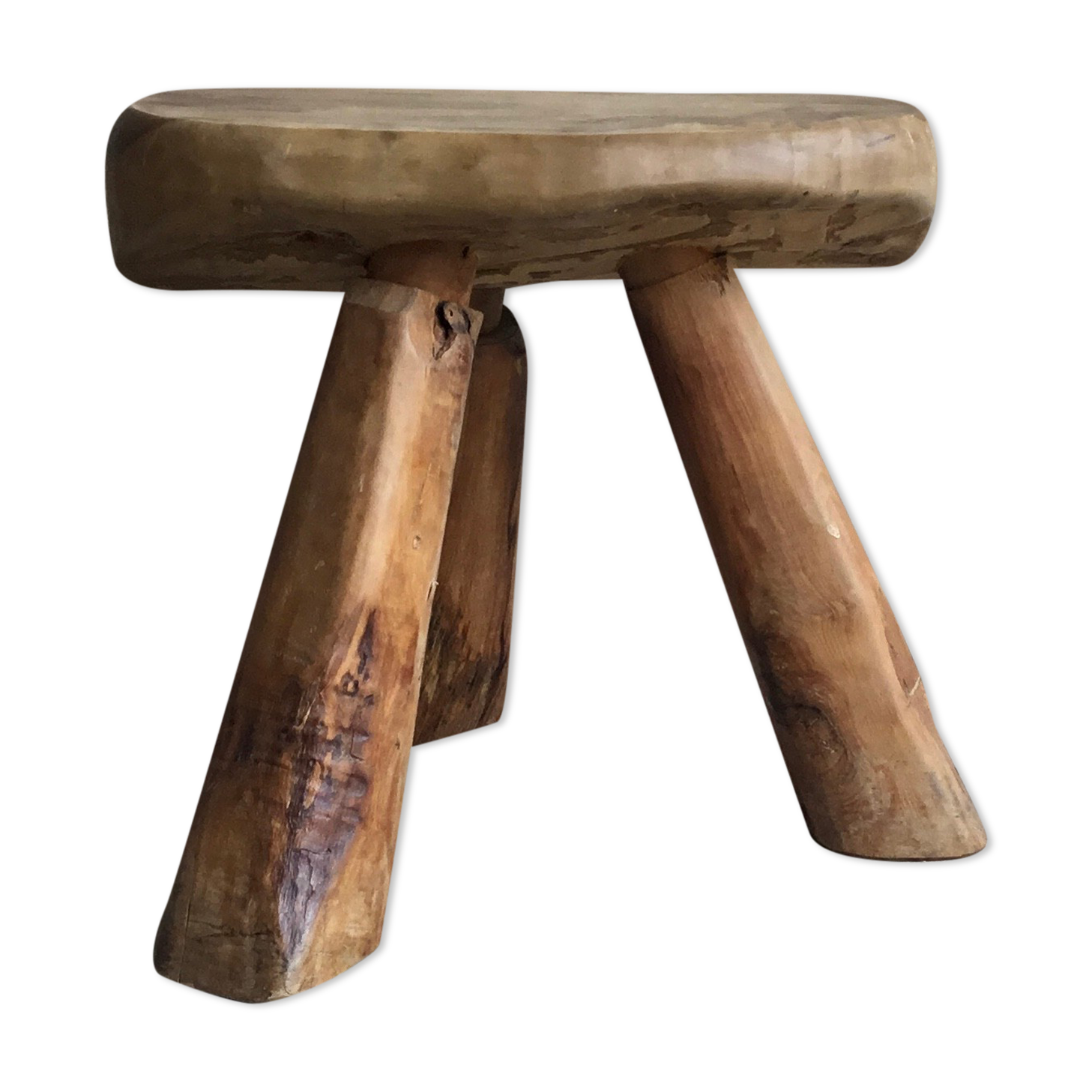 Brutalist tripod farm stool - mid-twentieth century