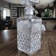 Vintage diamond-faceted glass whisky decanter