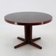 1960s Danish Round Wooden Extendable Table