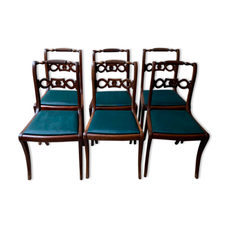 Série de 6 chaises XXeme acajou