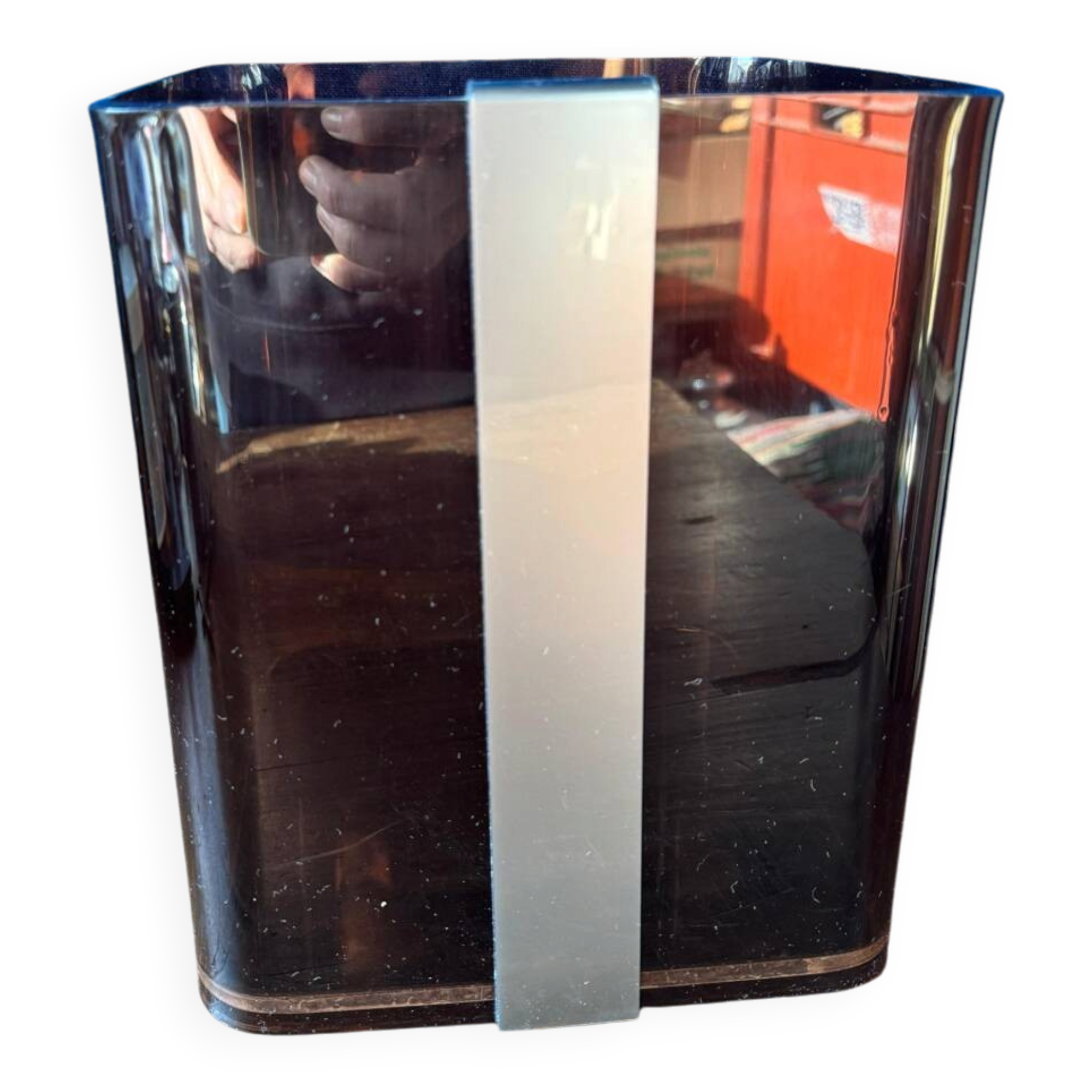 Vintage paper bin by Michel Dumas for Roche Bobois (1970)