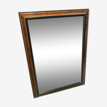 Beveled mirror with wooden frame, 110x80 cm
