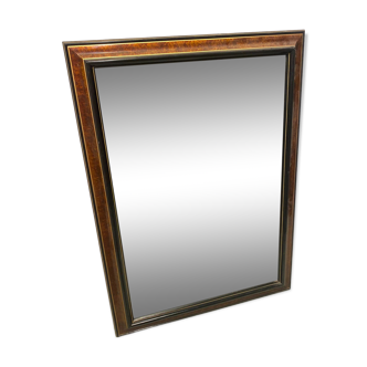 Beveled mirror with wooden frame, 110x80 cm