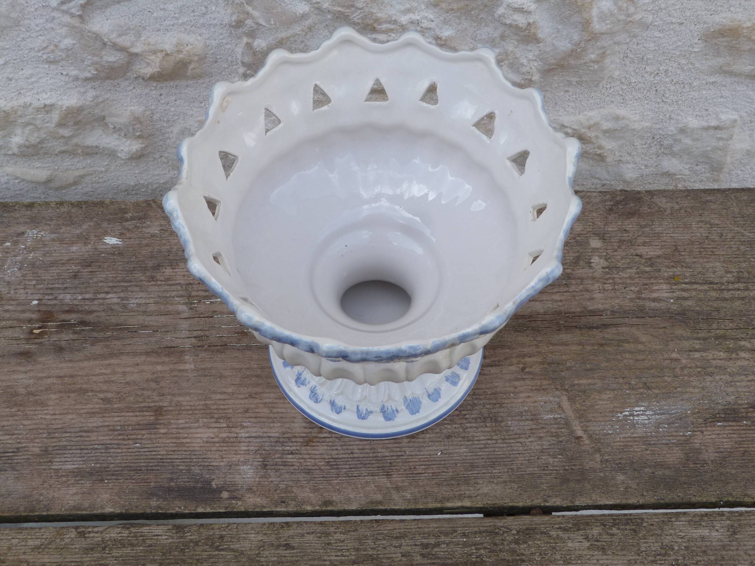 Vintage Italian ceramic decorative fruit centerpiece