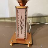 Art Deco lamp in copper and glass