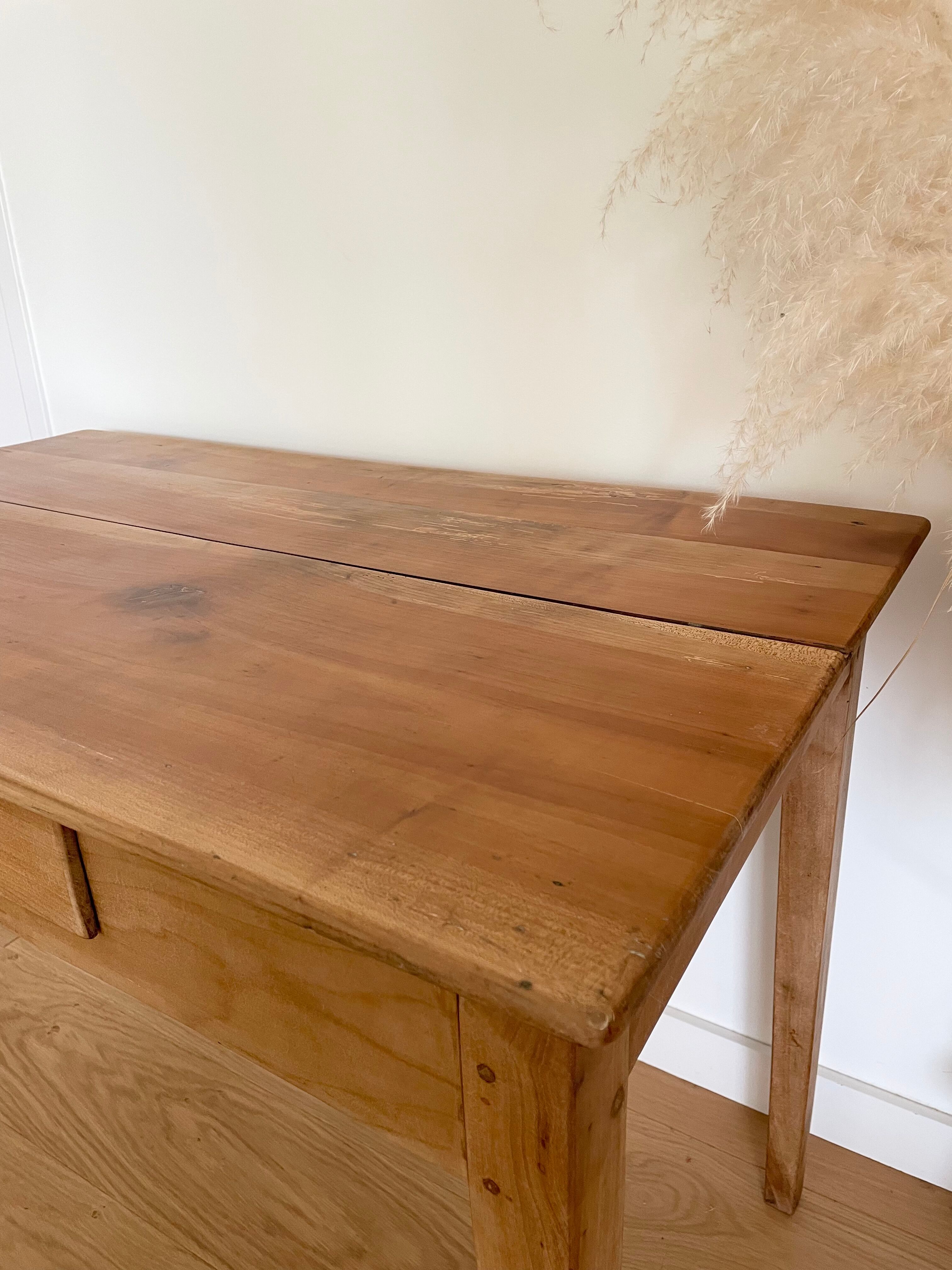 Farm table type desk