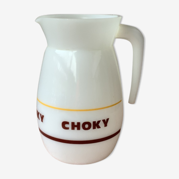 Pichet Choky chocolat chaud - verre opalin