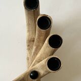 Scandinavian wooden candle holder, Denmark 1970s.