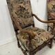 Paire de fauteuils de style Louis XIII a haut dossiers plats XX siècle