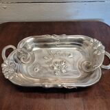 Hollow plate in silver metal