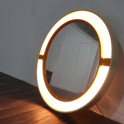 Space Age Plastic Mirror in the style of Specchio Allibert, 1970s