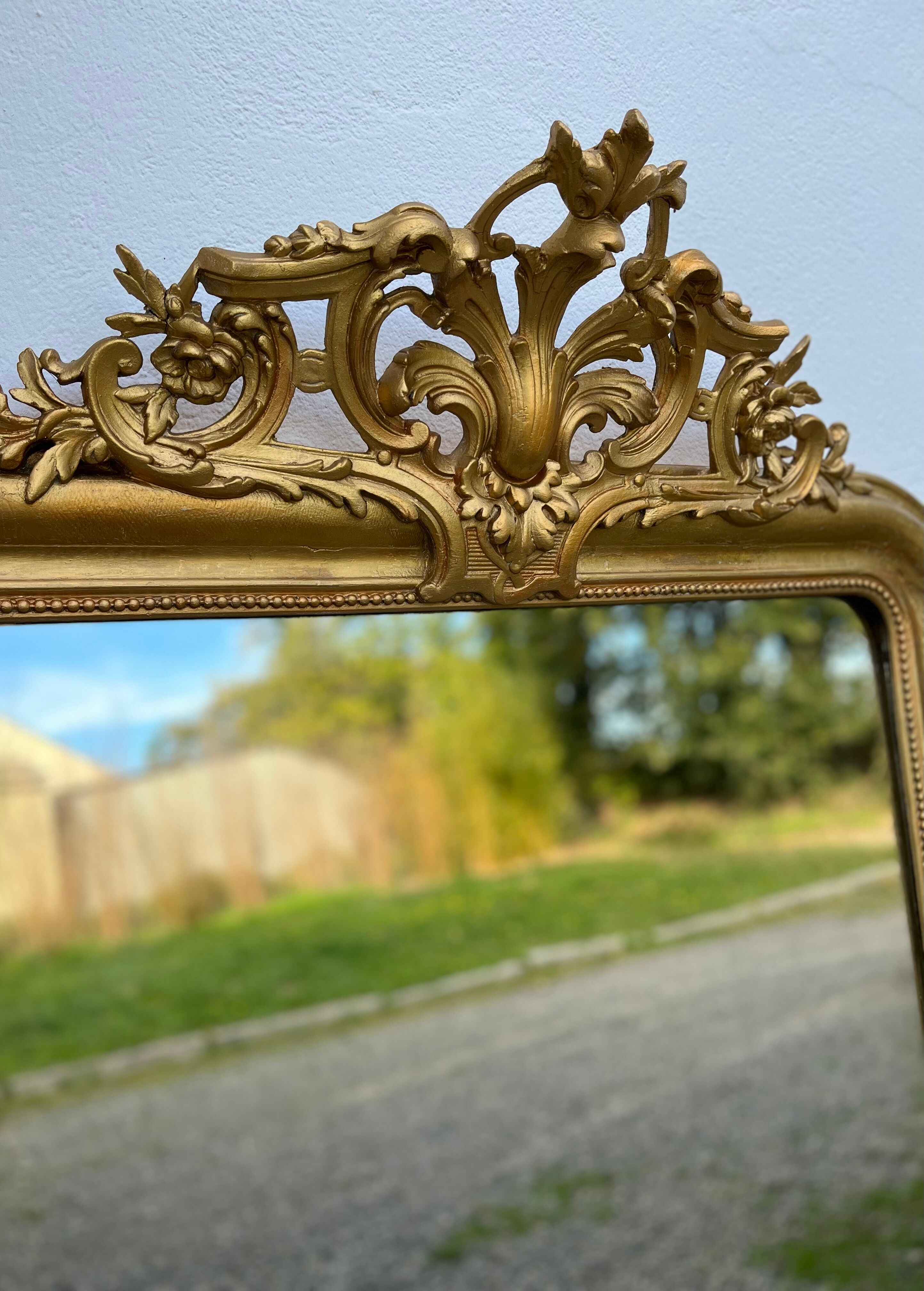 Old mirror Louis Philippe Fronton 156x102cm