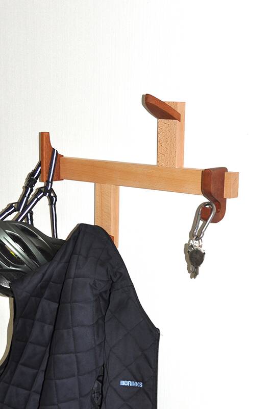 Hand-carved coat rack