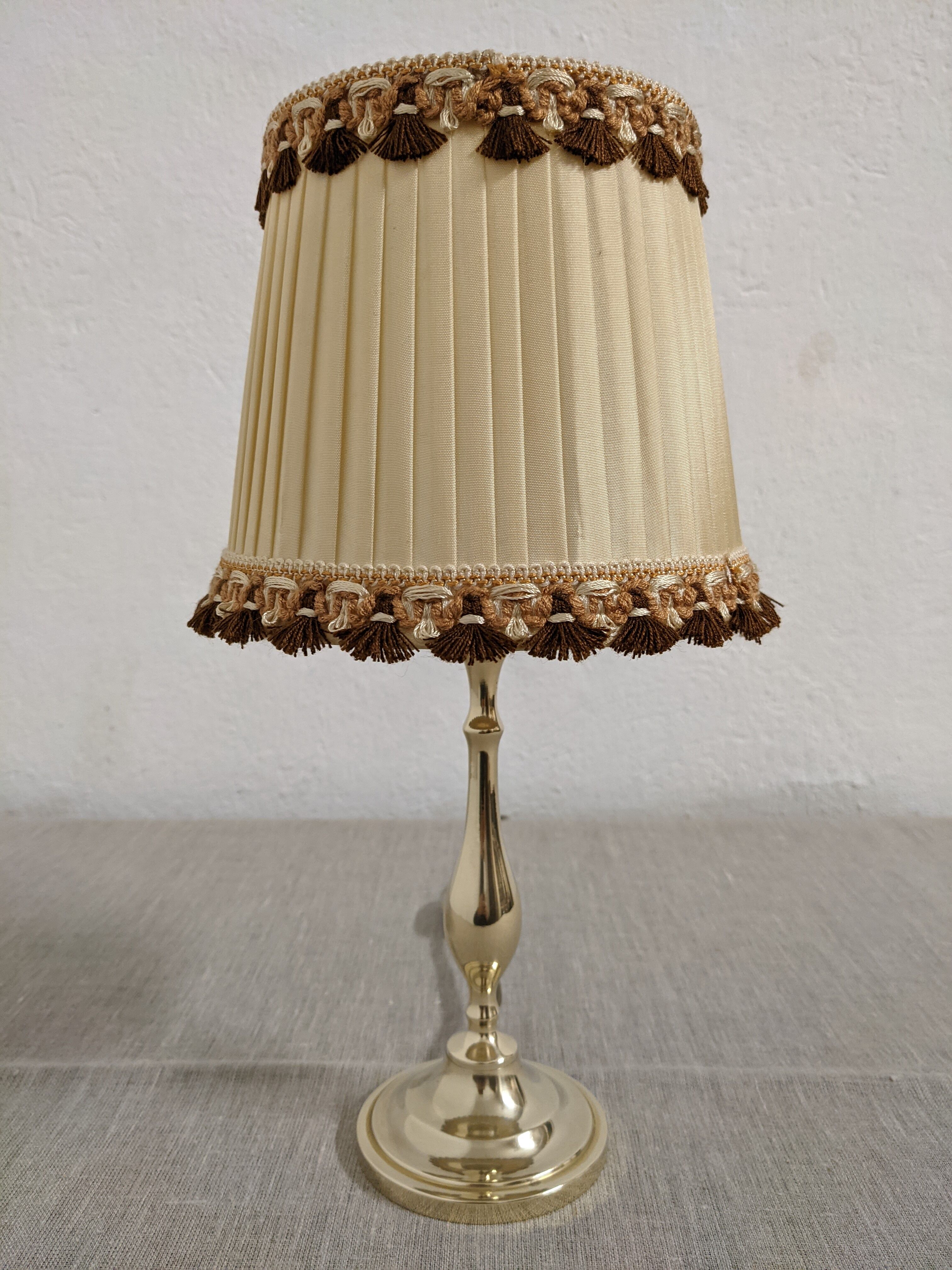 Vintage brass bedside lamp