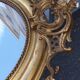 Oval mirror Louis xv period 19th century