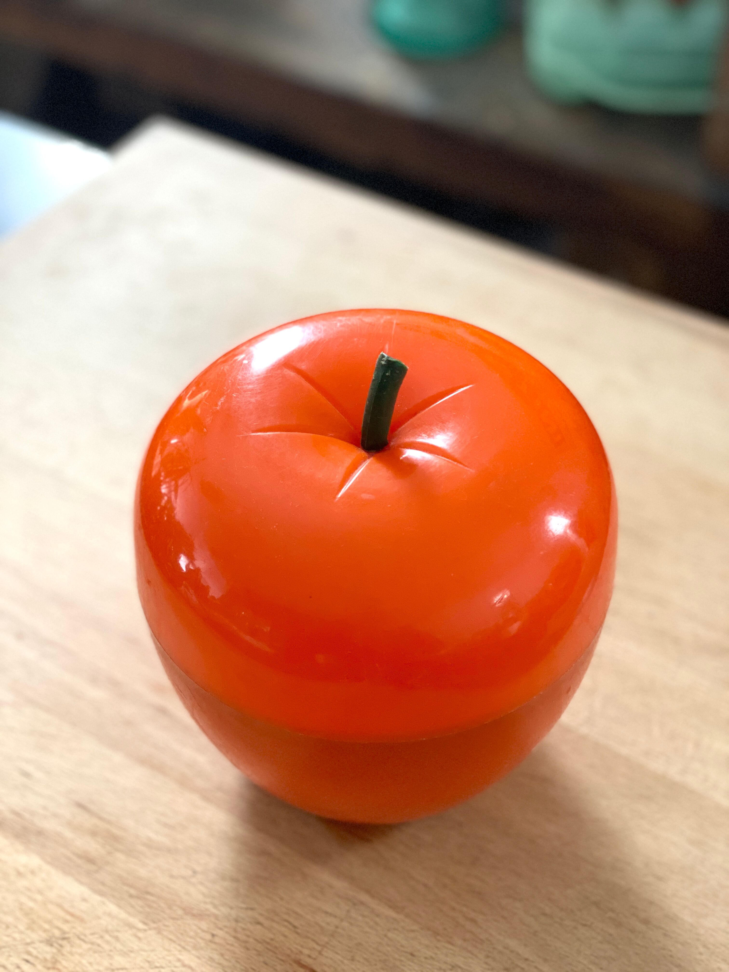 Vintage orange apple ice bucket