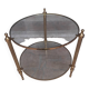 Vintage round brass coffee table, France 1960