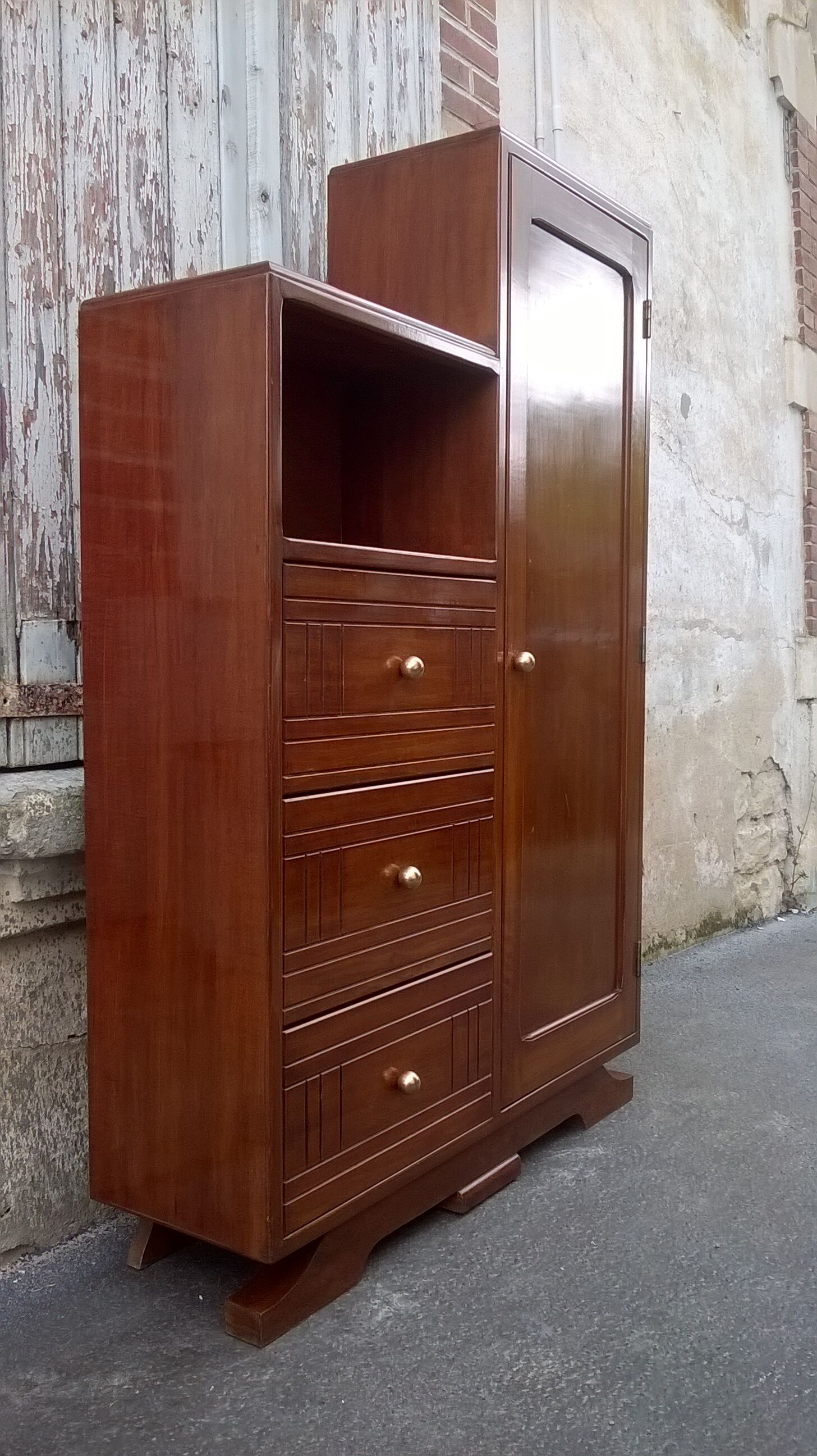 Armoire commode asymétrique art déco