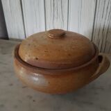 Soupière boîte vide poche boîte avec couvercle grès 1970