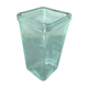 Square-based glass vase