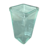 Vase en verre à base carrée