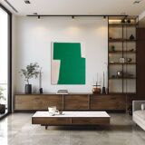 Contemporary art on canvas "verdant stillness" by Bodasca