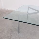 Glass 'Barcelona' coffee table by Mies Van Der Rohe for Knoll, 1929