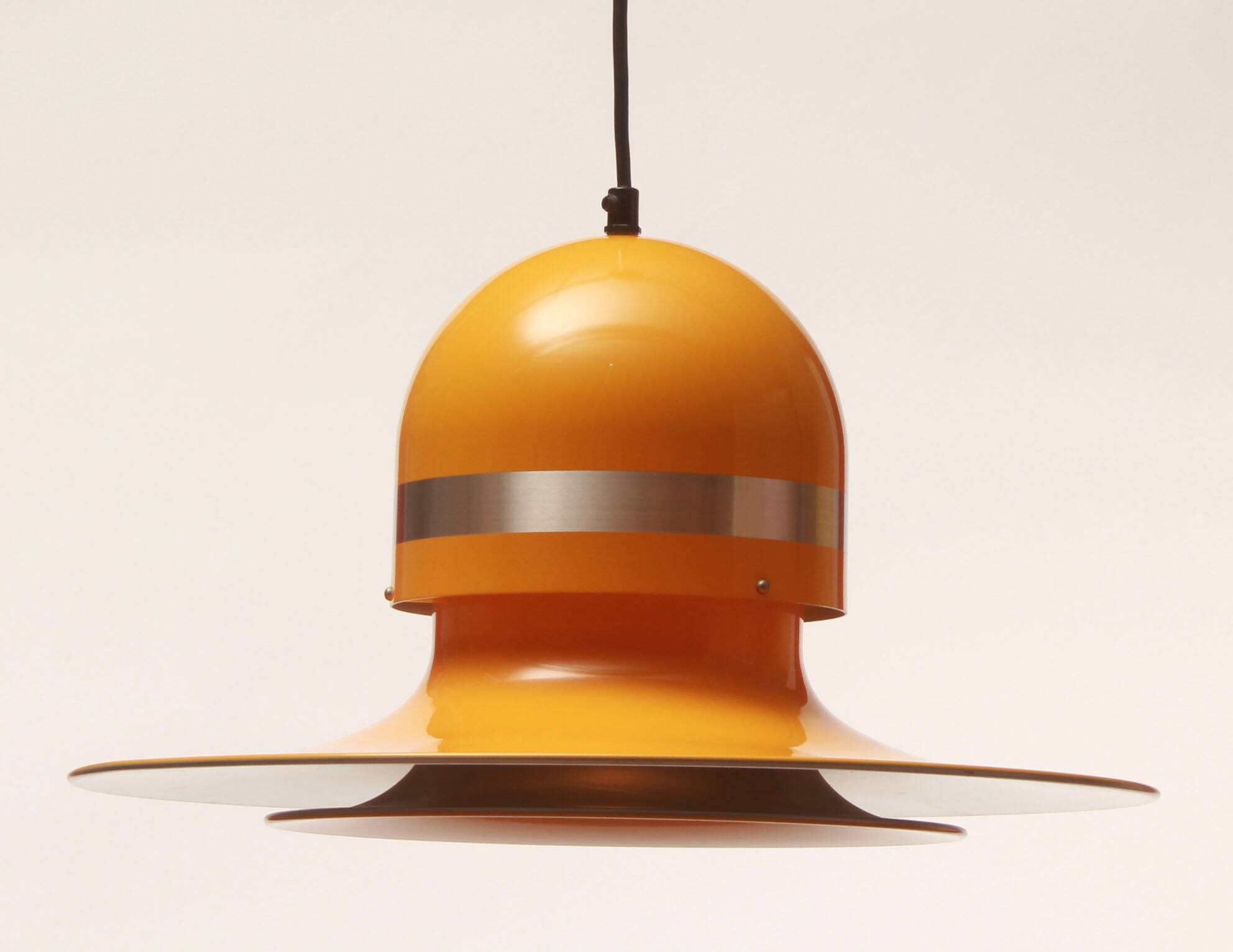 1970s ceiling lamp in yellow, Space Age