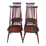 4 scandinavian ercol goldsimith chairs from the 60s