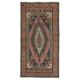 One-of-a-kind Vintage Oriental Rug, 100% Wool, Hand-knotted Turkish Carpet with Tribal Motifs