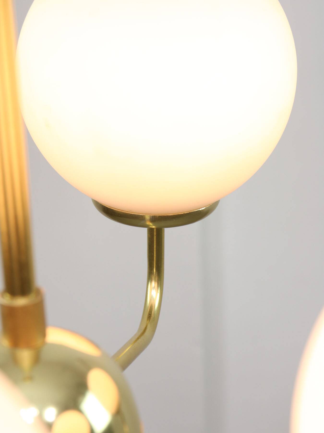 Mid-century Upward Sputnik Golden Chandelier, 60s