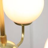 Mid-century Upward Sputnik Golden Chandelier, 60s