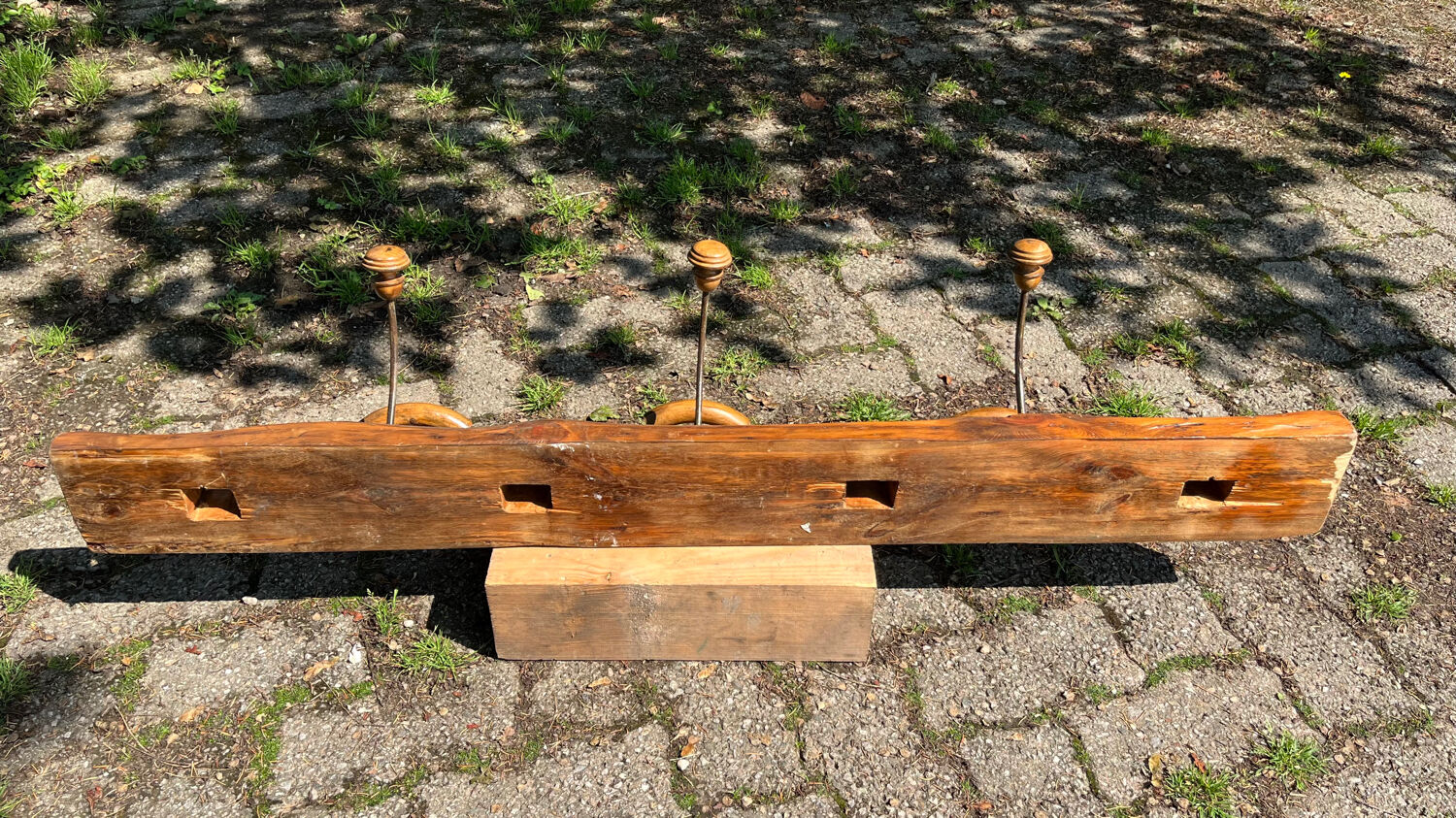 Vintage school coat rack