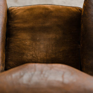 Vintage leather club chair