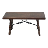 Table basse bois et fer forgé
