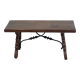 Coffee table wood and wrought iron