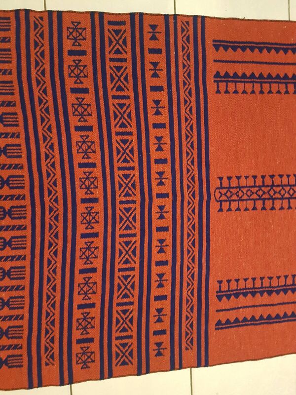 Tapis kilim aztéque 99x183cm fait main